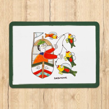 sicilian placemat de simone pottery fisherman sicilian placemat de simone pottery fisherman